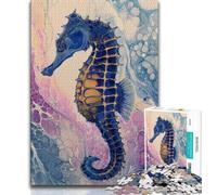 Fantasy Seahorse JigsawPuzzle 1000 Pieces for Teenagers,Brain Teaser Game Wall Decoration Unique Birthday And Xmas Gifts (50x75cm)