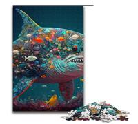 Fantasy Shark Puzzles Pieces for Adults Wooden Puzzles Family Interactive Game Craft Gift with Colorful Artwork 1000 PCS(75x50cm)