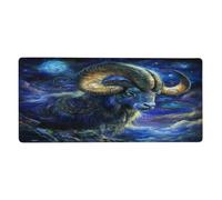 Fantasy Sheep Cosmic Space Extended Mouse Pad Large Desk Mat with Non Slip Rubber Base Stitched Edges Gaming Mouse Pad for Keyboard Office Home 40 x 90 CM