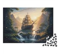 Fantasy Ship Adventure Colourful Hidden Pirate Ship 1000 Pieces Jigsaws Adults The Impossible Challenge Home Activity 52x38cm/1000pcs