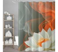 Fantasy Shower Curtain 62.9x78.7inch, Shower Curtain Lotus Design with 12 Plastic Curtains Hooks, Waterproof Bathroom Curtains, Weighted Hem, Washable, Quick Dry, Autumn Home Decor, 160x200cm,Model854