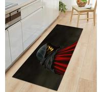 Fantasy Skull Cape Runner Rug for Entryway 60 x 180 cm Long Carpet, Dark Style Rug Runners Bedroom Floor - Washable Non-shedding Carpets for Hallway Entryway Kitchen