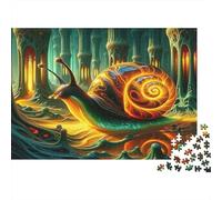 Fantasy Snail Glow Jigsaw Puzzles 1000 Pieces Recycled Paper for Adults Adult Jigsaws Fun Challenging Game Fun Home Present Great Gift Idea 38x26cm/1000pcs