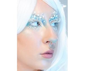 Fantasy Snow Queen Lower Diamante White Fake Eyelashes
