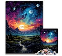 Fantasy Space Colorful Psychedelic Landscape Jigsaw Puzzles for Adults 1000 Piece Puzzles for Adults DIY Home Decor Gift Adult Brain Teaser 1000 PCS(75x50cm)