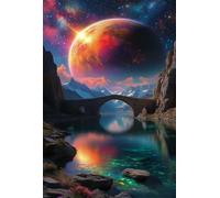 Fantasy Space Landscape 1500 Piece Jigsaw Puzzle for Adults, Creativity, Challenging and Difficult Puzzle, Brain Teaser Puzzles for Adults 1500 Pieces for The Whole for Women, Men