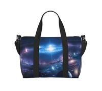 Fantasy Space Print Waterproof Travel Tote Bag,Carry On Weekender Duffle for Gym Overnight