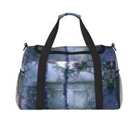 Fantasy Spring Flowers Swing Travel Duffel Bag for Women Men,Print Polyester Tote Hand Luggage Bag with Shoulder Strap
