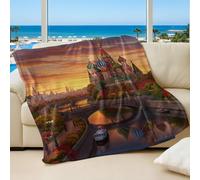 Fantasy St. Basil Onion Dome Printed Flannel Blanket, Super Soft Cozy Sleep Throw for Kids and Adults Couch & Bed Blanket (04,150x200cm)