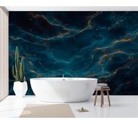 Fantasy Starlight Clouds Non-Woven Wallpaper - Dark Blue Mysterious Cosmic Landscape Wall Mural For Bedroom, Living Room Background Decoration, 3D Photo Wall Paper Poster Picture 200X140Cm (Wxh)
