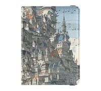 Fantasy Style Castle Leather Passport Holder Covers Case Card Holder Passport Case Passport Holder Combo with Vaccine Card Slot Ultra Slim