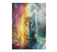 Fantasy Style Cats 500 Piece Count Premium Jigsaw Puzzle Pet Companion Animal For Adults Teens 14+ Concentration Training Indoor Game Family Game Night Sturdy Paperboard 500 PCS
