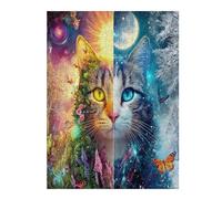 Fantasy Style Cats 500 Piece Jigsaw Puzzle Pack Pet Companion Animal Teens Beginners Cognitive Development Puzzle Fans Group Play Anniversary Recycled Cardboard 500 PCS