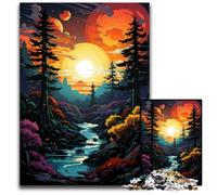 Fantasy Sunset Landscape Jigsaws 1000 Pieces for Adults Challenging Puzzles Challenging DIY Brain Teaser Perfect Family Game Or Decorative Gift 1000 PCS(75x50cm)