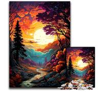 Fantasy Sunset Landscape Puzzle 1000 Pieces Jigsaw Wooden Jigsaw Puzzles Interactive Family Game DIY Home Decor Brain Teaser Gift 1000 PCS(75x50cm)