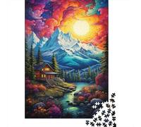 Fantasy Sunset Mountains 1000 Pieces Puzzles for Adults, Jigsaw Puzzles 1000 Pieces, DIY Puzzle Toy As Birthday Gifts 1000pcs (75x50cm)
