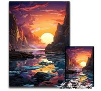 Fantasy Sunset Scenery Jigsaw Puzzle 1000 Pieces Jigsaw Puzzles for Adults Perfect for Family Fun on Christmas, Thanksgiving, Birthdays & Easter 1000 PCS(38x26cm)