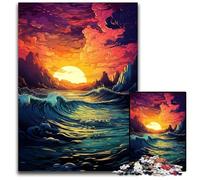 Fantasy Sunset Scenery Jigsaw Puzzles for Adults 1000 Piece Paper Jigsaw Puzzles for Home Decor, Ideal Christmas & New Year Gift for Teenagers 1000 PCS(38x26cm)