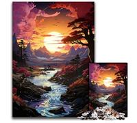Fantasy Sunset Scenery Jigsaws 1000 Pieces for Adults Paper Jigsaw Puzzles for Adults Intricate Design for Teenagers, DIY Decor, And BrainBoosting Fun 1000 PCS(38x26cm)