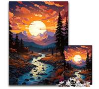 Fantasy Sunset Scenery Puzzles for 1000 Piece Paper Puzzles Brain Challenge Game for Teenagers & Family Interaction 1000 PCS(38x26cm)