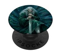 Fantasy Sword Maiden Graphic Ethereal Gothic Art PopSockets Adhesive PopGrip