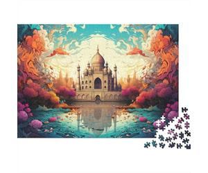 Fantasy Taj Mahal 1000 Pc Premium Jigsaw Puzzle for Adults Educational Game Decompression Wall Decor 38x26cm/1000pcs