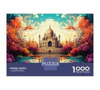 Fantasy Taj Mahal 1000pc Premium Jigsaw Puzzle Puzzle for Adults Sturdy Cardboard Couple Puzzle Partners Ultra Difficult Home Activity 52x38cm/1000pcs
