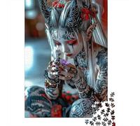 Fantasy Tattoo Girl 1000 Pc Thickened Paper Puzzle Grown-Ups Relaxation Hobby Easy Store Engaging Teaser 38x26cm/1000pcs