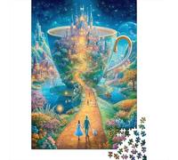 Fantasy Tea Cup World Beginners Jigsaw Puzzle Game 1000 Pieces Office Break Puzzle Housewarming Gift Puzzle 38x26cm/1000pcs