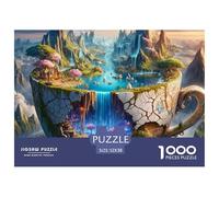 Fantasy Tea World Impossible Hard Difficult 1000 Pieces Adult Jigsaws - Cup Mountain with Waterfall Educational Game Decompression for Gifts52x38cm/1000pcs