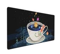 Fantasy Teacup Gamer Desk Mat (1000x500x2mm) | Anti-Slip Rubber Base with Anti-fray Stitched Borders