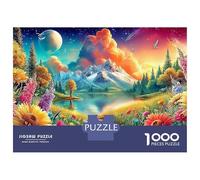 Fantasy Temple 1000 Piece Flower Path Cardboard Puzzle for Adults 14+ Family Game Night Stress Relief Holiday Pastime Casual Gamers 38x26cm/1000pcs