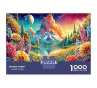 Fantasy Temple 1000 Piece Valleys Sturdy Cardboard Classic Jigsaw Puzzle for Adults Kids Impossible Challenging Game Decompression Wall Decor 70x50cm/1000pcs