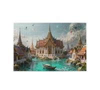 Fantasy Thai Architecture Piecing Puzzles Puzzles for Kids Brain Teasing Fun & Perfect Wall Art Hard Brain Games Greatest Gifts for Your Family Puzzle for Adults 500 Piecing