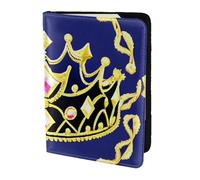 Fantasy Tiara Passport Holder5.5 in - Genuine leather, unisex - Folding passport holder