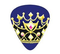 Fantasy Tiara Patterned Guitar Picks, 12-Piece Set, Suitable for Bass and Electric Guitar Playing, Ideal for Beginners