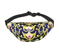 Fantasy Tiara Print Sling Bag Fanny Pack, Crossbody Chest Bag with Adjustable Strap for Travel, Daily Casual Use