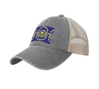 Fantasy Tiara Stylish Cowboy Mesh Baseball Cap for Men - Classic and Versatile Trucker Hat,mesh Snapback Hats for Men, Gray, One size