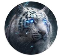 Fantasy Tiger 1000 Piece Jigsaw Puzzles for Adults Round Jigsaw Puzzles 1000 Pieces for Adults Challenging DIY Brain Teaser for Teenagers 67.5x67.5cm