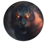 Fantasy Tiger Jigsaw Puzzles for Adults, 1000 Piece 1000 Piece Round Jigsaw Puzzle Brain Teaser Game, Interactive Family Game, Suitable for Ages 14+ 67.5x67.5cm