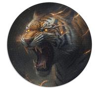 Fantasy Tiger Jigsaw Puzzles for Adults 1000 Piece Round Puzzles for 1000 Piece Skill Level Beginner, Great for Birthday 67.5x67.5cm