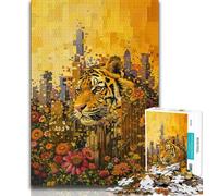 Fantasy Tiger Puzzles 1000 Pieces for Teenagers,Challenging To Complete But Fun And Humorous Educational Game for Birthday (75x50cm)