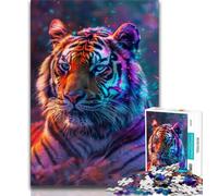Fantasy Tiger Puzzles for Adults And Teenagers,Challenging To Complete But Fun And Humorous Educational Game for Birthday (38x26cm)