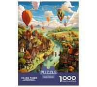 Fantasy Town | Autumn Jigsaw Puzzle 1000 Pieces, Fun & Challenging Educational Game, Engaging Toy for Adults & Children, Modern Home Art Decor | Gift 70x50cm/1000pcs