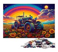 Fantasy Tractor 1000Pc Adults Jigsaw Puzzle Difficult Puzzles for Adults Challenging Brain Teaser for Teenagers, Family Game Night Fun 26X38CM/10.23x14.96inch