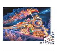 Fantasy Train Jigsaw Puzzle 1000Pc Recycled Paper Steam Engine Puzzles for Adults Fun And Challenging Family Game Holiday Blessings Gift for Men 70x50cm/1000pcs