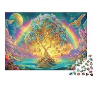 Fantasy Tree 1000 Pcs Thick Cardboard Money Tree Modern Jigsaw Puzzle Senior Enthusiasts Cognitive Development Gifting Thoughtful Gift 52x38cm/1000pcs