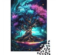 Fantasy Tree 1000 Piece Jigsaw Puzzle Paper Jigsaw Puzzle for Adults Night Sky Relaxing 38x26cm/1000pcs