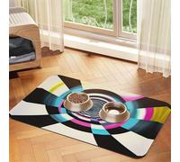 Fantasy Tunnel Pet Feeding Mat Dog Cat Eating Food Absorbent Leather Tablecloth for and Water Bowl Waterproof No Stains Quick Dry Non-Slip 17.72 * 11.8IN