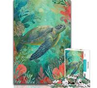 Fantasy Turtle 1000 Piece Jigsaw Puzzle for Adults And Teenagers,for Educational Game Challenge Toy for Is Ideal As A Gift for The Whole Family (38x26cm)
